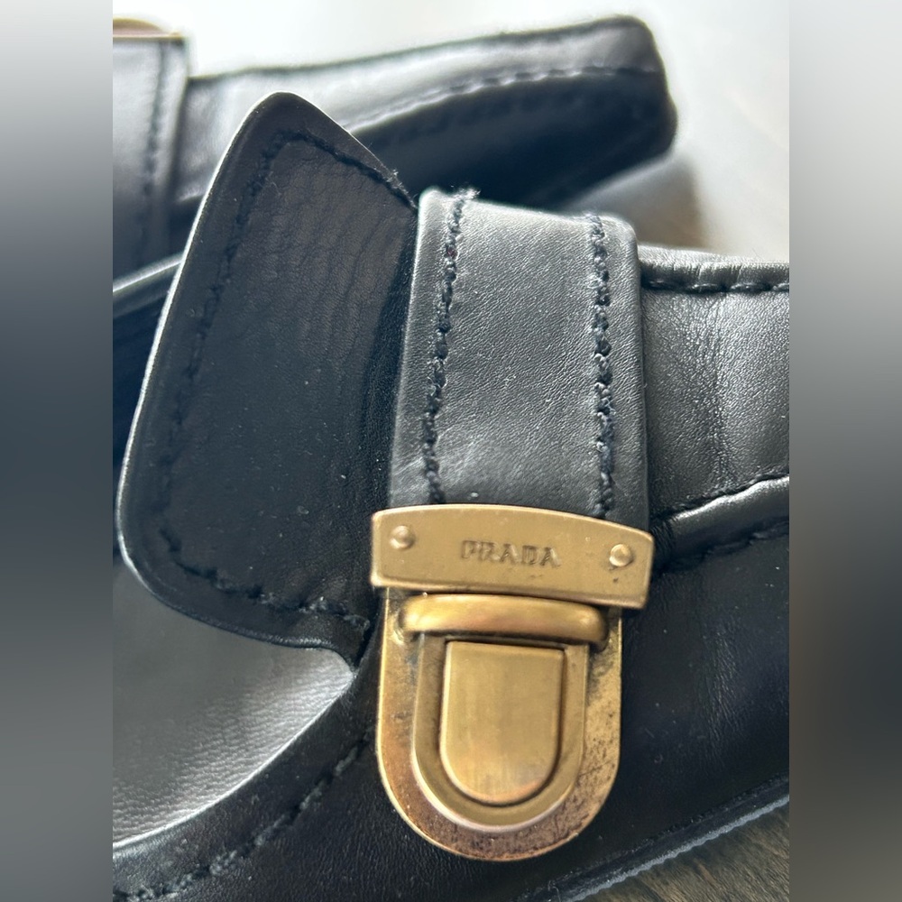 Prada Black Mules with Kitten Heel - Picture 2 of 8